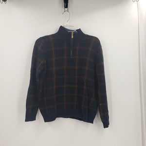 Lauren Ralph Lauren Petite Womens S blue red green Plaid Pullover Sweater